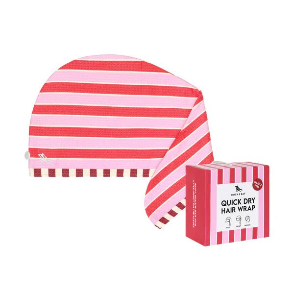 Dock & Bay Quick Dry Hair Wrap Cherry Bomb