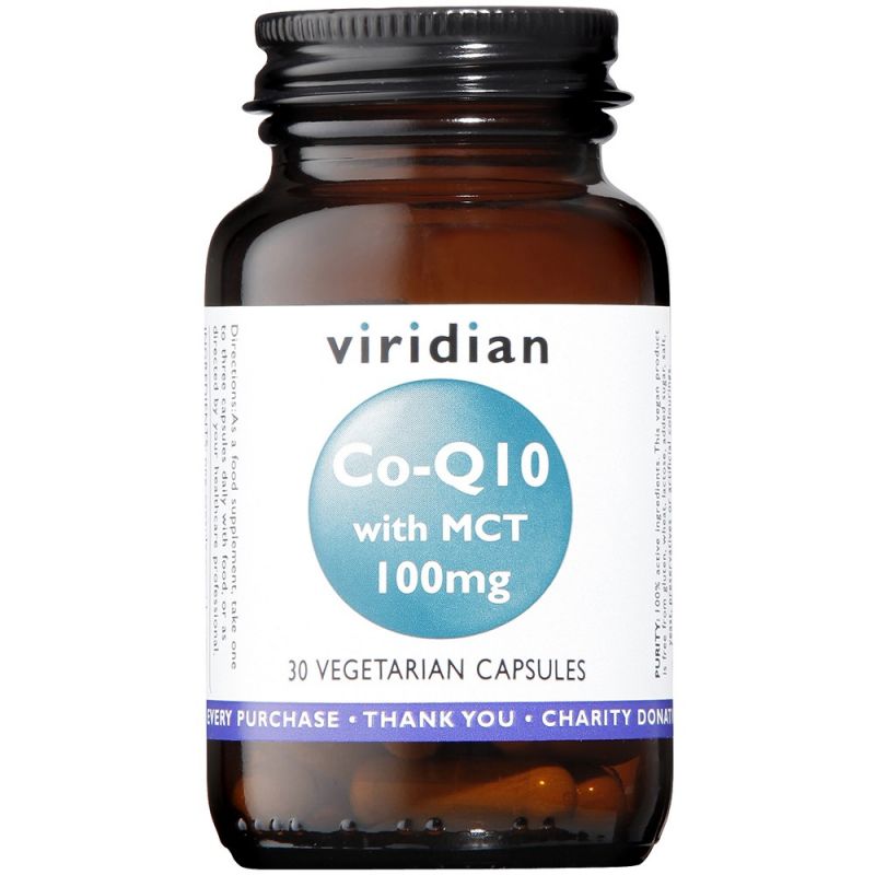 Viridian Co-enzyme Q10 100mg with MCT 30 Capsules