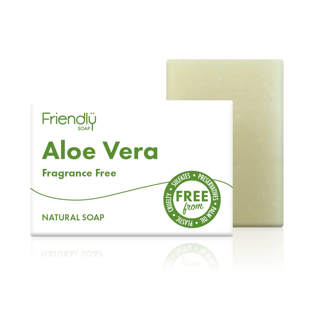 Friendly Soap Aloe Vera Soap Bar Fragrance Free 95g