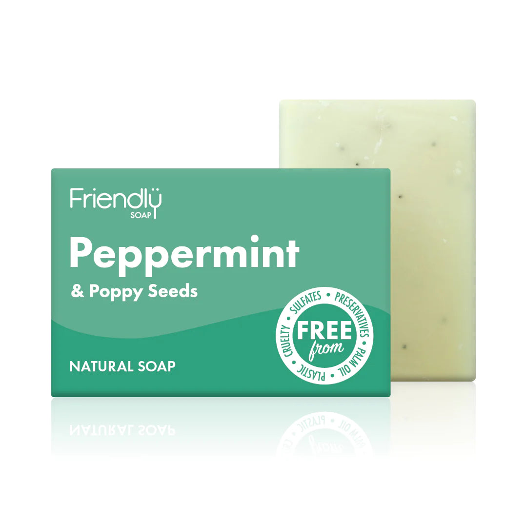 Friendly Soap Peppermint and Poppy Seeds Bar 95g