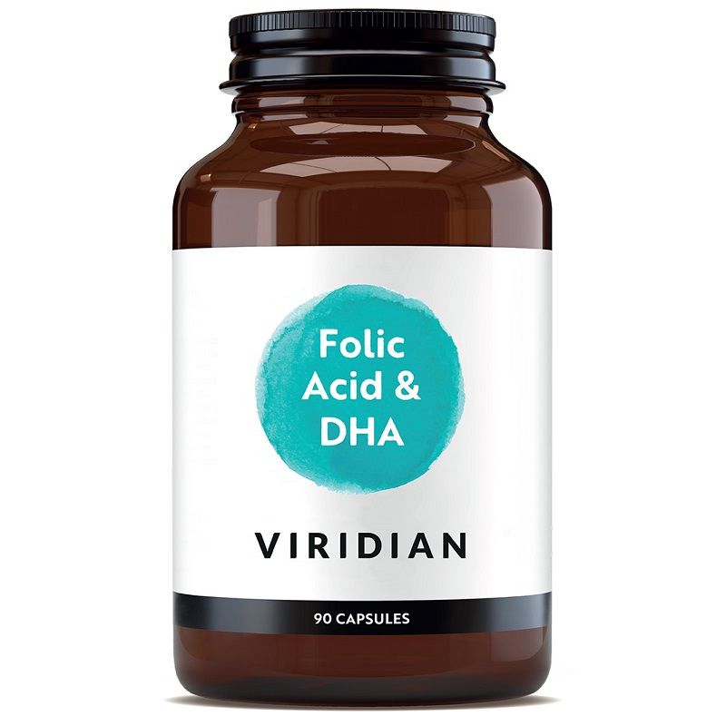 Viridian Folic Acid and DHA 90 Capsules