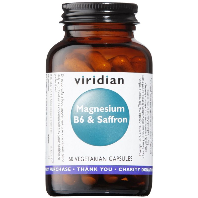 Viridian Magnesium B6 and Saffron 60 Capsules